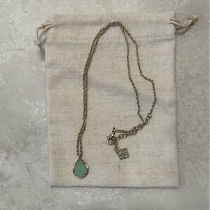 Kendra Scott Good and Light Green Necklace
